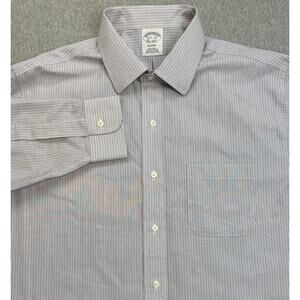 Brooks Brothers Shirt Men‎ 16.5 - 33 Striped 100% Supima Cotton Regent Button Up